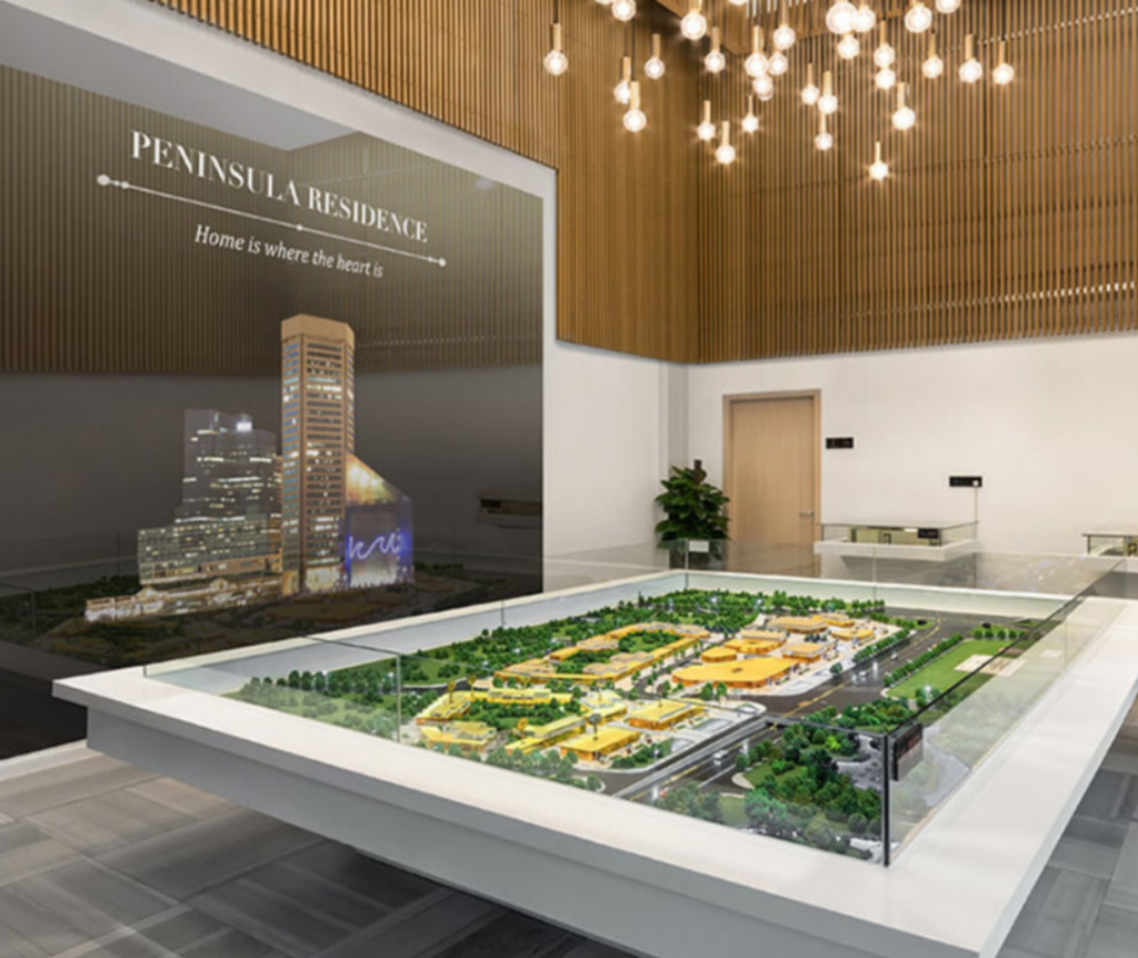 Cinemagraph which shows a large screen for presentations